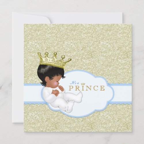 Ethnic Prince Baby Shower Invitation