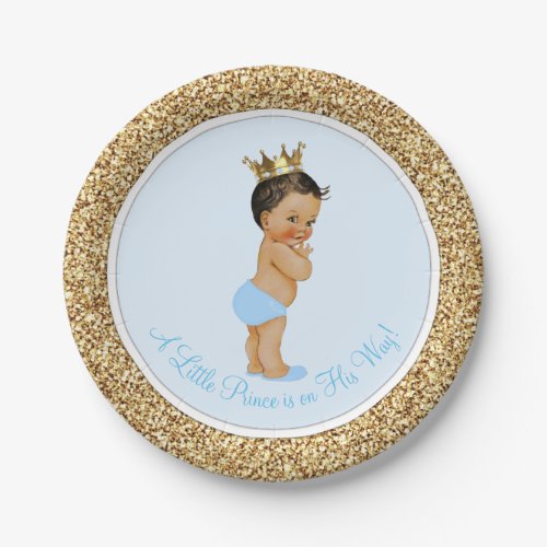 Ethnic Prince Baby Shower Paper Plates