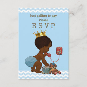 Ethnic Prince Just Calling to Say Please RSVP Card