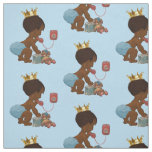 Ethnic Prince on Phone Teddy Bear Suitcase Fabric