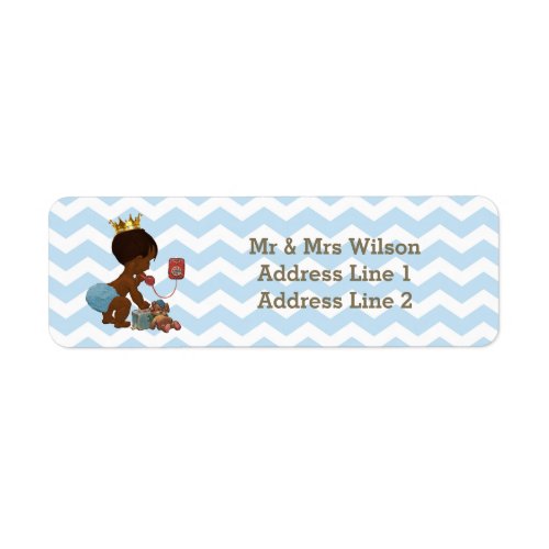 Ethnic Prince Phone Suitcase Baby Shower Chevrons Label