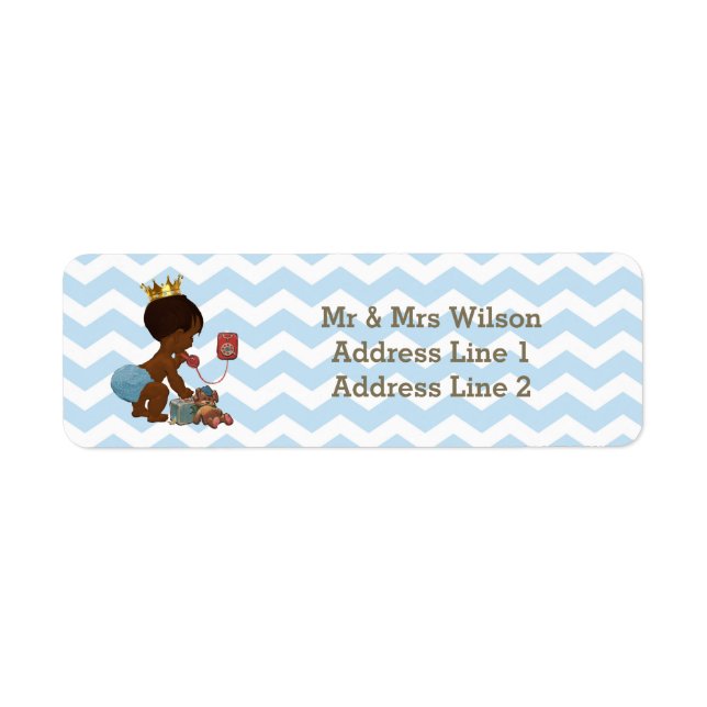 Ethnic Prince Phone Suitcase Baby Shower Chevrons Label (Front)