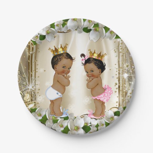 Ethnic Prince Princess Baby Shower Paper Plates