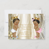Ethnic Prince Princess Baby Shower Save The Date (Back)