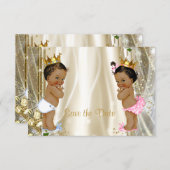 Ethnic Prince Princess Baby Shower Save The Date (Front/Back)