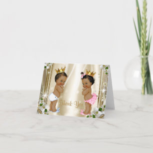 Ethnic Prince Princess Baby Thank You Card
