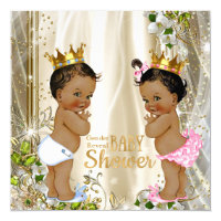 Ethnic Prince Princess Gender Reveal Baby Shower Card