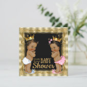 Ethnic Prince Princess Gender Reveal Baby Shower Invitation | Zazzle