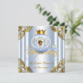Ethnic Prince Royal Carriage Prince Baby Shower Invitation (Standing Front)