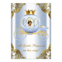 Ethnic Prince Royal Carriage Prince Baby Shower Invitation