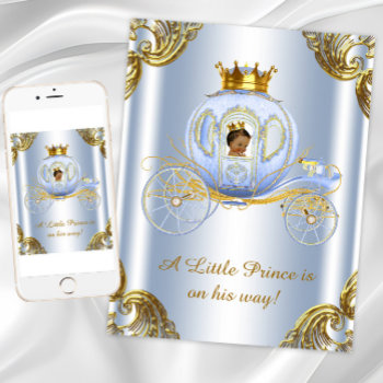 Ethnic Prince Royal Carriage Prince Baby Shower Invitation by The_Baby_Boutique at Zazzle