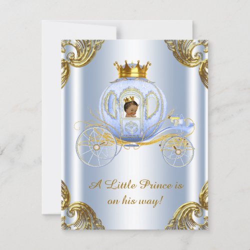 Ethnic Prince Royal Carriage Prince Baby Shower Invitation