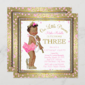 Ethnic Princess 3rd Birthday Party Invitation (Front/Back)