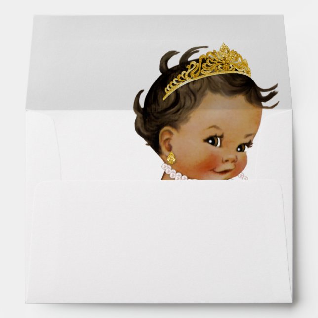 Ethnic Princess Baby Shower Envelope (Back (Bottom))
