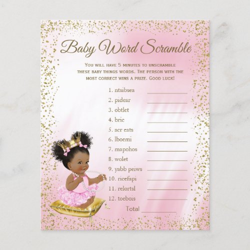 Ethnic Princess Baby Shower Games