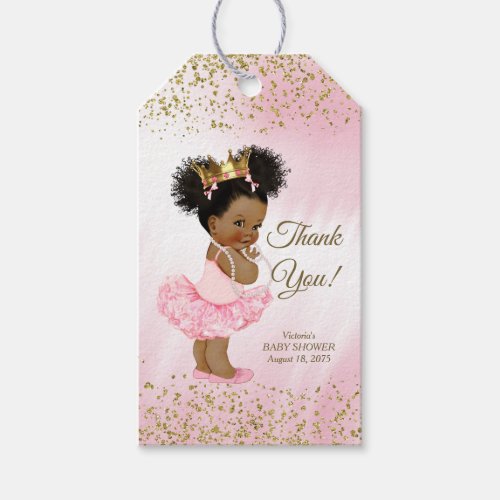 Ethnic Princess Baby Shower Gift Tags