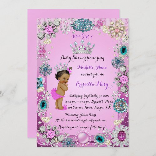 Ethnic Princess Baby Shower Invitation Princess Invitation