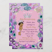 Ethnic Princess Baby Shower Invitation, Princess. Invitation (Front/Back)