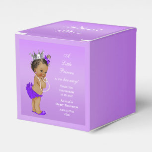 Ethnic Princess Baby Shower Lavender Favor Boxes