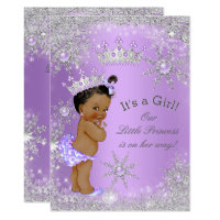 Ethnic Princess Baby Shower Lavender Wonderland Card