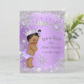 Ethnic Princess Baby Shower Lavender Wonderland Invitation (Standing Front)