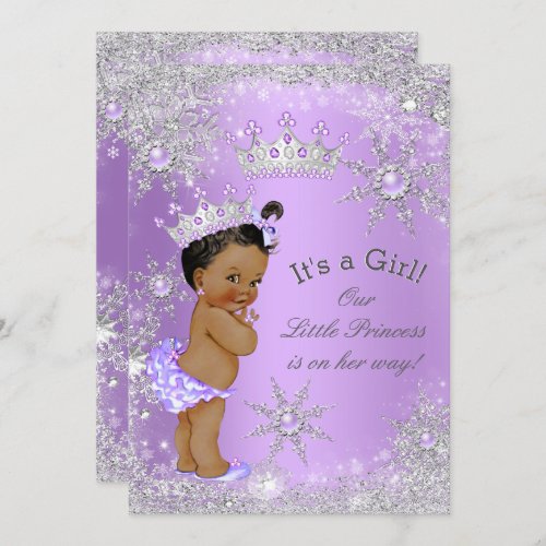 Ethnic Princess Baby Shower Lavender Wonderland Invitation