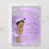 Ethnic Princess Baby Shower Lavender Wonderland Invitation (Front)