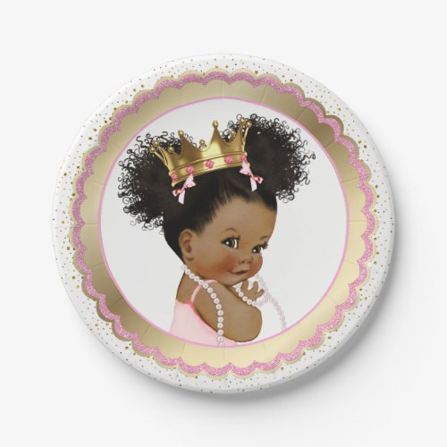 Ethnic Princess Baby Shower Paper Plate