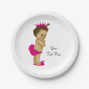 Ethnic Princess Baby Shower Paper Plates