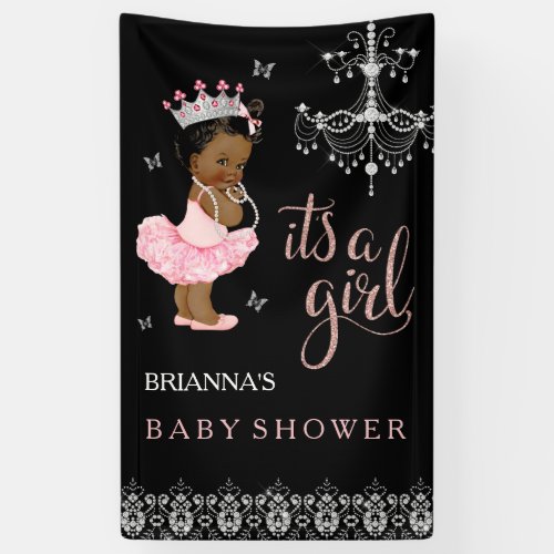 Ethnic Princess Its a Girl Baby Shower Banner