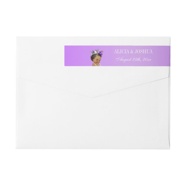Ethnic Princess Lavender Baby Wrap Around Label (Back)