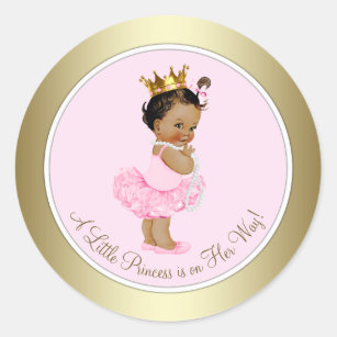 Little Princess Crown Stickers 2inch Happy Birthday Labels for Girls 250Pcs  