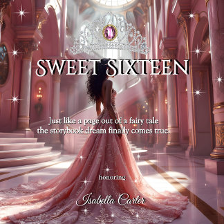 Ethnic Princess Sweet 16 Birthday Party Pink Invitation