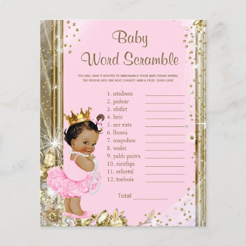 Ethnic Princess Tutu Baby Shower Games