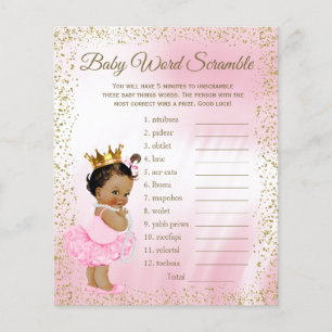Ethnic Princess Tutu Baby Shower Games