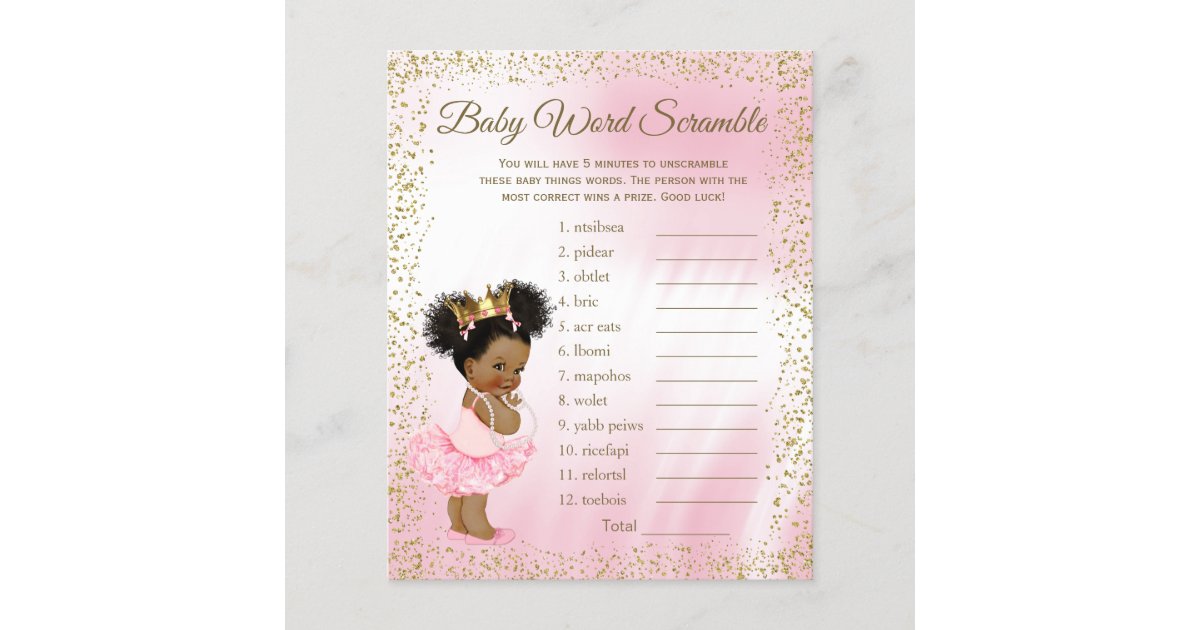 12 Personalized - Unscramble The Word - Baby Shower Game - Dr. Seuss-Party  Games