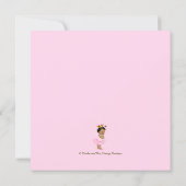 Ethnic Princess Tutu Pink Gold Baby Shower Invitation (Back)
