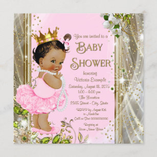 Ballerina Baby Shower Invitations Zazzle