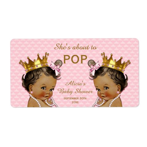 Ethnic Princess Twins Mini Champagne Label