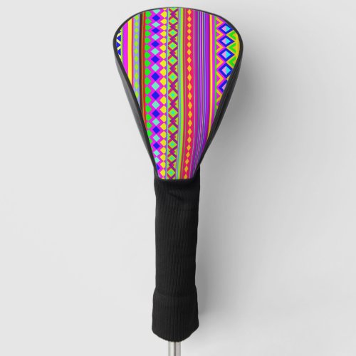 Ethnic Psychedelic Texture Pattern Golf Head Cover