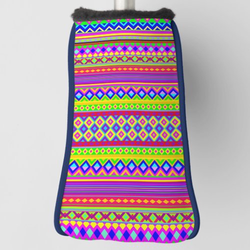 Ethnic Psychedelic Texture Pattern Golf Head Cover