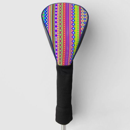 Ethnic Psychedelic Texture Pattern Golf Head Cover