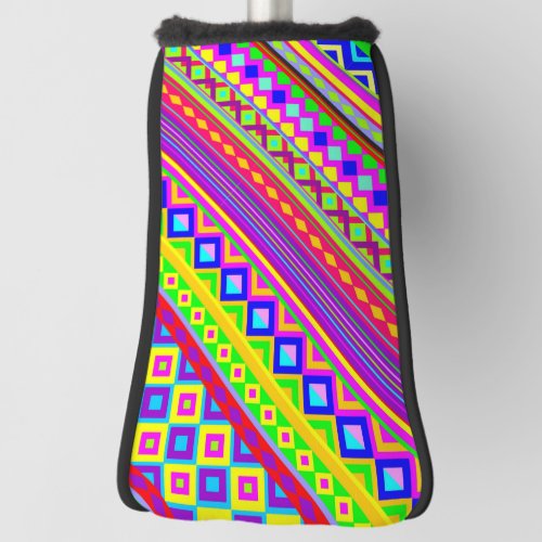 Ethnic Psychedelic Texture Pattern Golf Head Cover