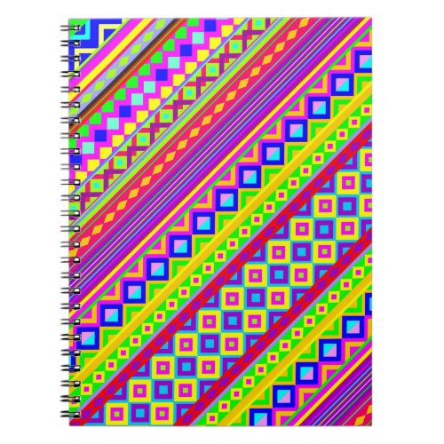 Ethnic Psychedelic Texture Pattern Notebook