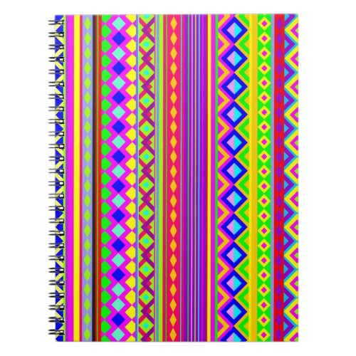 Ethnic Psychedelic Texture Pattern Notebook