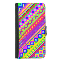 Ethnic Psychedelic Texture Pattern Samsung Galaxy S5 Wallet Case