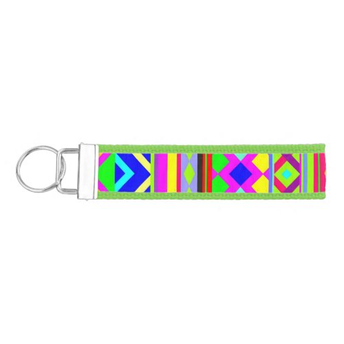 Ethnic Psychedelic Texture Pattern Wrist Keychain