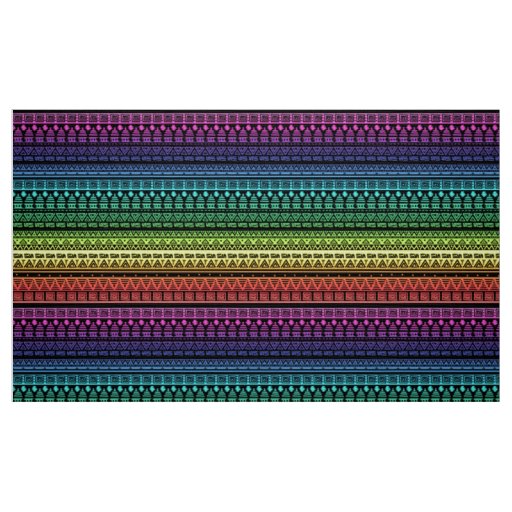 Ethnic, rainbow ornament fabric