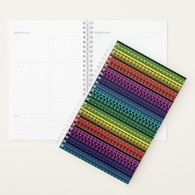 Ethnic, rainbow ornament planner (Display)