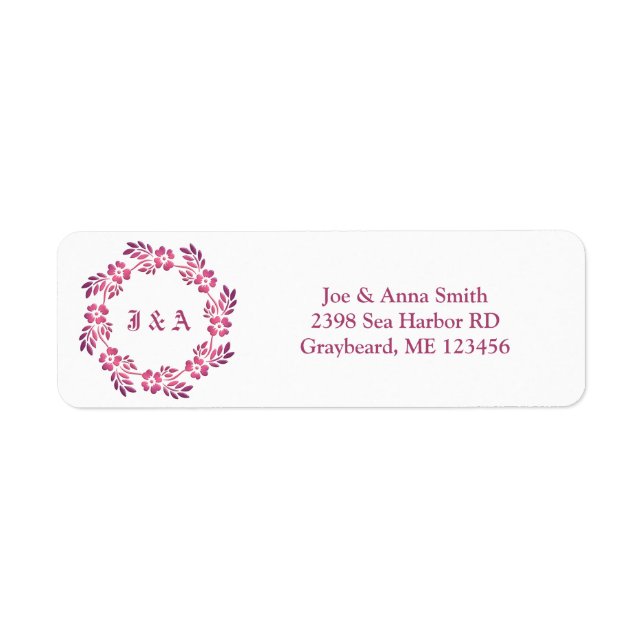 Ethnic retro floral Mandala Label (Front)